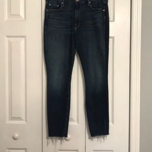 Mother jeans size 31 looker ankle  fray